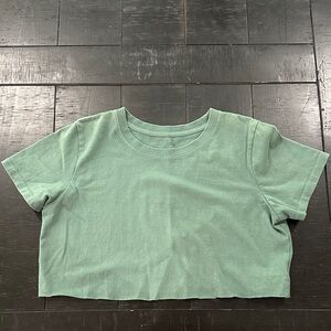 Green Cropped T-Shirt